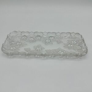VTG Mikasa 13" 3D Crystal Oblong Serving Dish Vanity Perfume Tray